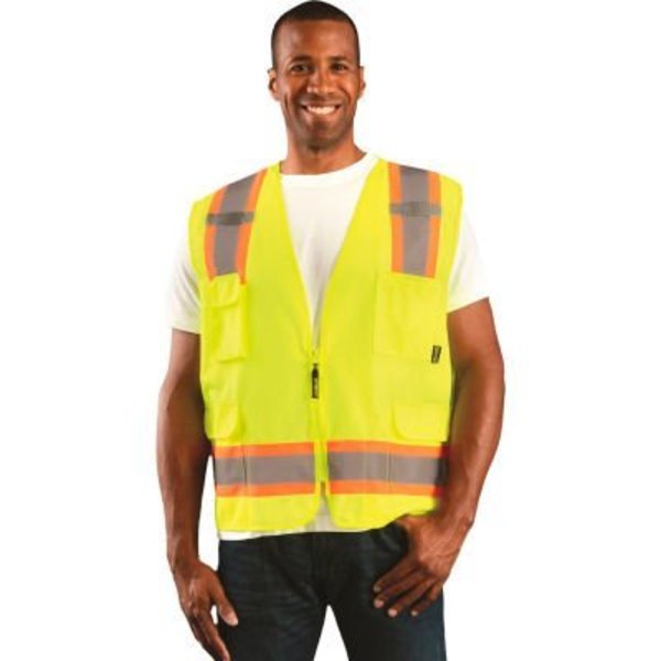 Occunomix Value Solid Two-Tone Vest Class 2 Hi-Vis Yellow S,  ECO-ATRANS-YS